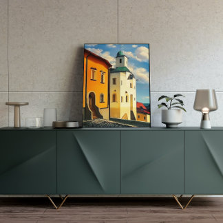 Burg Courtyard Malerposter Poster