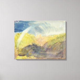 Burg Crichton (Berglandschaft mit Regen Leinwanddruck