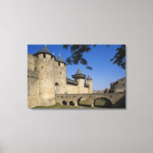 Burg der Grafen, Carcassonne, Aude, Languedoc, Leinwanddruck