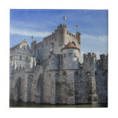 Burg der Grafen in Gent. Fliese (Vorderseite)
