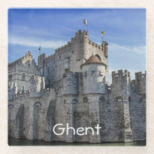 Burg der Grafen in Gent. Glasuntersetzer