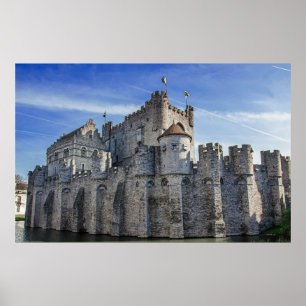 Burg der Grafen in Gent. Poster