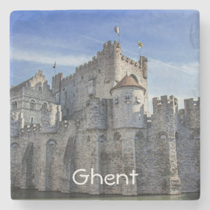 Burg der Grafen in Gent. Steinuntersetzer