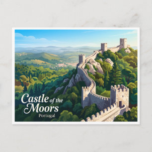 Burg der Mauren Sintra Portugal Postkarte