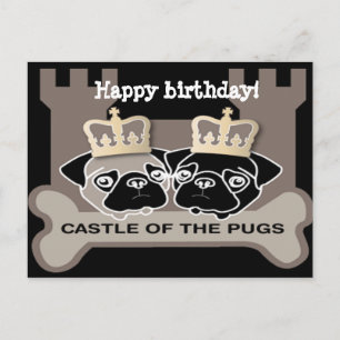 Burg der Möpsen Briefkaart Geburtstag Postkarte