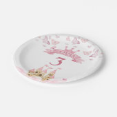 Burg der Träume Rosa Prinzessin Butterfly Pappteller (Schrägansicht)