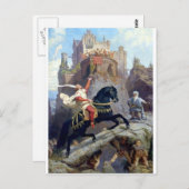 Burg des mittelalterlichen Prinzen Postkarte (Vorne/Hinten)