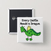 Burg Drache Button (Vorne & Hinten)