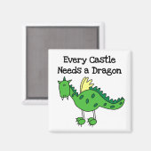 Burg Drache Magnet (Vorderseite/Rückseite)
