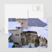 Burg Dracula, Bran, Siebenbürgen, Winter Postkarte (Vorne/Hinten)