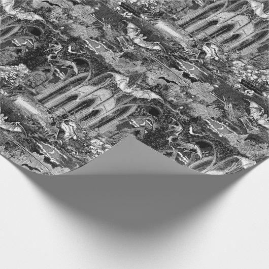 Burg Dracula Vampire Krypt Gotische Viktorianisch Geschenkpapier (Ecke)