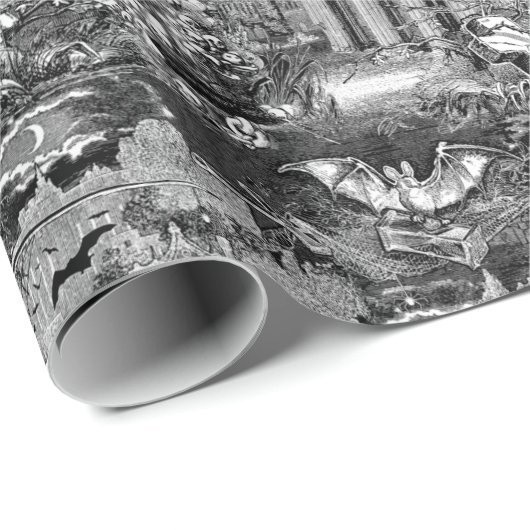 Burg Dracula Vampire Krypt Gotische Viktorianisch Geschenkpapier (Rolleneckpunkt)