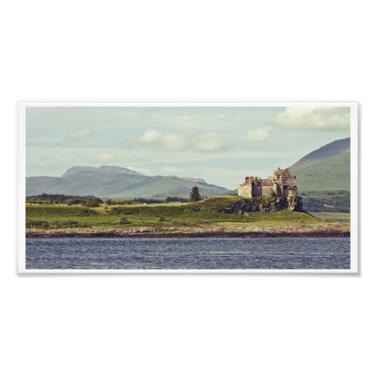 Burg Duart und die Insel Mull Panorama Fotodruck (Vorne)