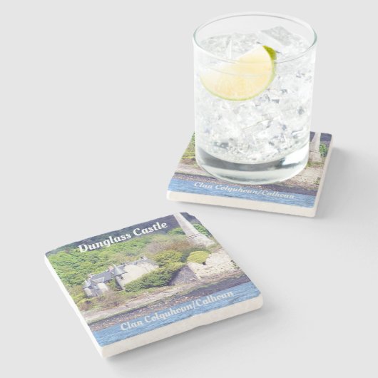 Burg Dunglass - Clan Colquhoun/Calhoun Steinuntersetzer (Seitenansicht)