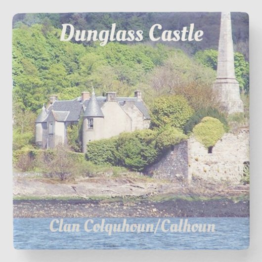 Burg Dunglass - Clan Colquhoun/Calhoun Steinuntersetzer (Vorderseite)