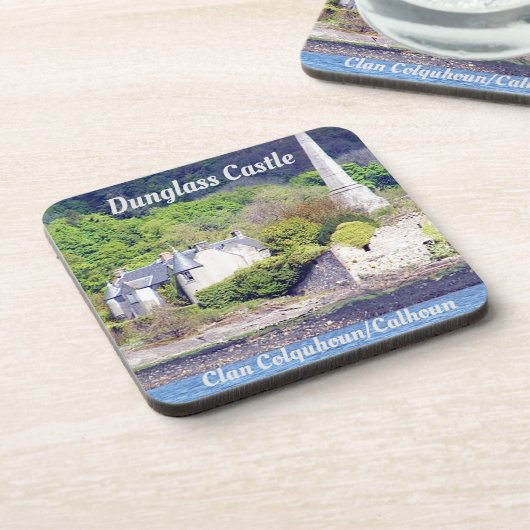 Burg Dunglass - Clan Colquhoun/Calhoun Untersetzer (Linke Seite)
