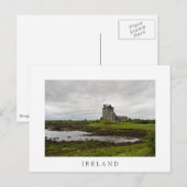 Burg Dunguaire, Irland, weiße Postkarte (Vorne/Hinten)