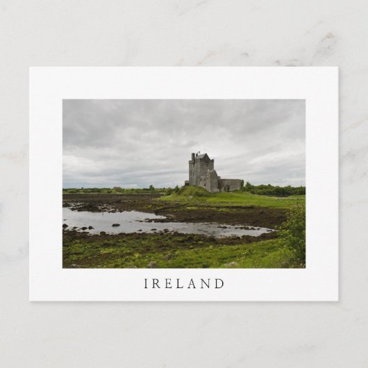 Burg Dunguaire, Irland, weiße Postkarte (Vorderseite)