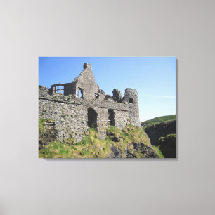 Burg Dunluce nahe Bushmills und Portrush, 3 Leinwanddruck