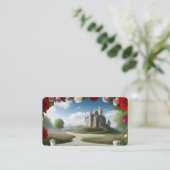 Burg durch das Wonderland Portal Lesezeichen Visitenkarte (Stehend Vorderseite)