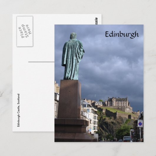 Burg Edinburgh Postkarte (Vorne/Hinten)
