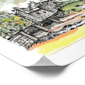 Burg Eilean Donan Drucken von Originalgemälden Poster (Ecke)