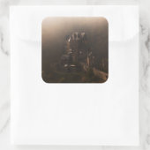 Burg-Eltz-Burg Quadratischer Aufkleber (Tasche)