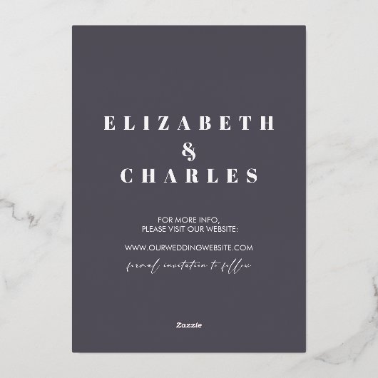 Burg Englischer Manor Alte Kirche Save the Date Folieneinladung (Rückseite)