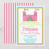 Burg Fairy Princess Einladung (Vorne/Hinten)