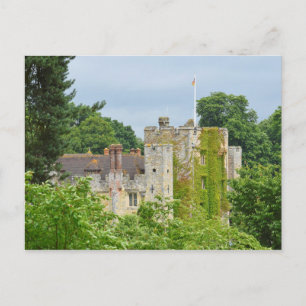 Burg Fairy Tale Im Wald versteckt Postkarte