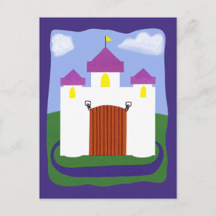 Burg Fairytale mit Lila Reichtum Postkarte