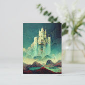Burg Fantasy Kunst, Dichtung und Musik Postkarte (Stehend Vorderseite)