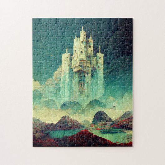 Burg Fantasy Kunst, Dichtung und Musik Puzzle (Vertikal)