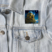 Burg Fantasy Moon Landschaft Button (Beispiel)