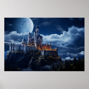 Burg Festung Ruhige Friedliche Lage Poster