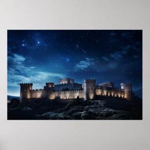 Burg Festung Ruhige Friedliche Lage Poster