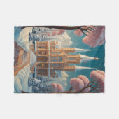 Burg Flüsterträume Fleecedecke (Vorderseite (Horizontal))