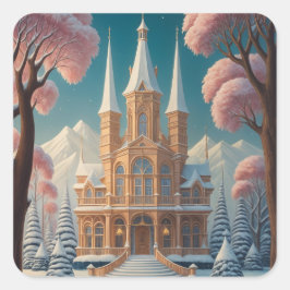 Burg Flüsterträume Quadratischer Aufkleber