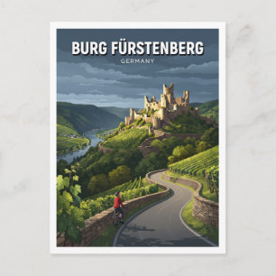 Burg Fürstenberg Rheindiebach Deutschland Reise Postkarte