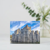 Burg Gent Belgium Flanders Foto Postkarte (Stehend Vorderseite)