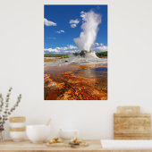 Burg Geyser Eruption Yellowstone Nationalpark. Poster (Küche)