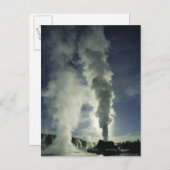 Burg Geyser,Yellowstone Nationalpark Postkarte (Vorne/Hinten)