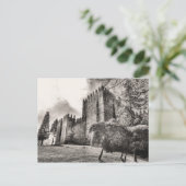 Burg Guimaraes in Portugal Postkarte (Stehend Vorderseite)