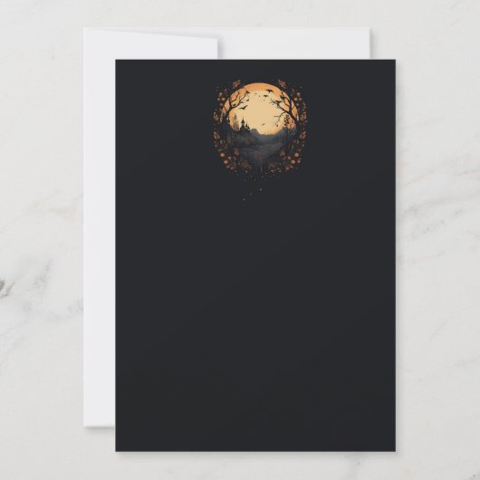 Burg Halloween-Party Einladung (Rückseite)