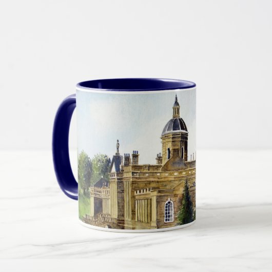 Burg Howard North Yorkshire Aquarellmalerei Tasse (Vorderseite Links)