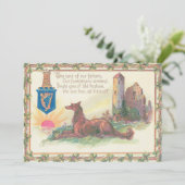 Burg Hund Harp von Erin Kleeblatts Einladung (Stehend Vorderseite)