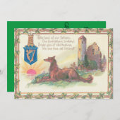 Burg Hund Harp von Erin Kleeblatts Einladung (Vorne/Hinten)