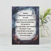 Burg im Halloween-Party Mist Einladung (Stehend Vorderseite)