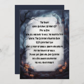 Burg im Halloween-Party Mist Einladung (Vorne/Hinten)