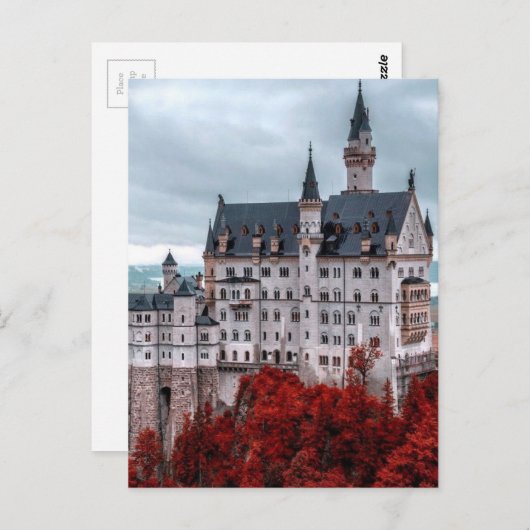 Burg im Herbst Postkarte (Vorne/Hinten)